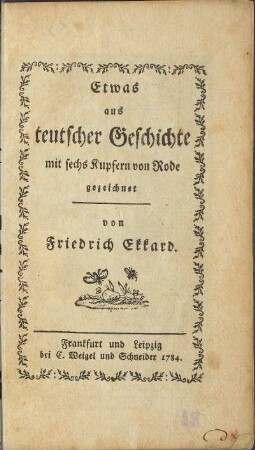 Etwas aus teutscher Geschichte