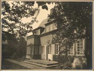 Haus Wellnitz, Potsdamer Straße, Berlin-Lichterfelde: Gartenfassade zur Holbeinstraße Nahaufnahme