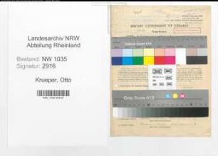 Entnazifizierung Otto Krueper , geb. 01.11.1900 (Steiger)