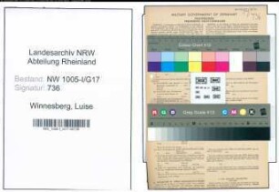 Entnazifizierung Luise Winnesberg , geb. 06.02.1895 (Gastwirtin)