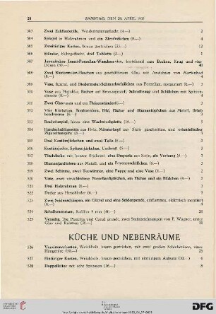 Küche und Nebenräume (Nr. 526-570)