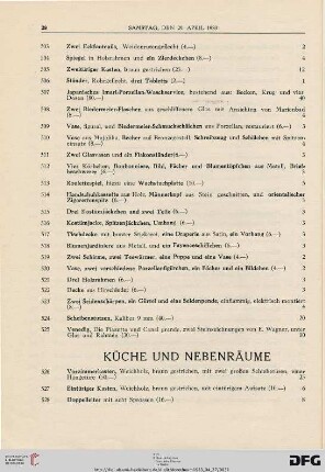 Küche und Nebenräume (Nr. 526-570)