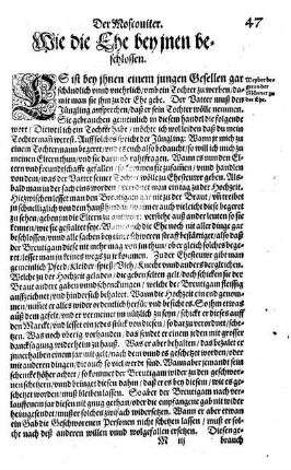 Wie die Ehe bey inen beschlossen