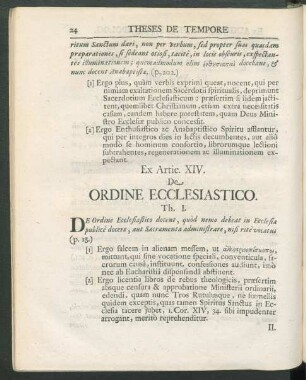 Ex Artic. XIV. De Ordine Ecclesiastico.