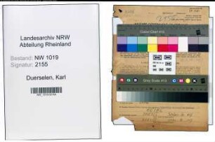 Entnazifizierung Karl Duerselen , geb. 29.01.1905 (Vertreter)