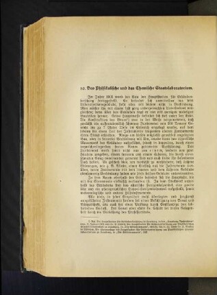 10. Das Physikalische und das Chemische Staatslaboratorium.