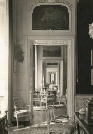 Enfilade : Schloss Reibersdorf. Blick in die Enfilade