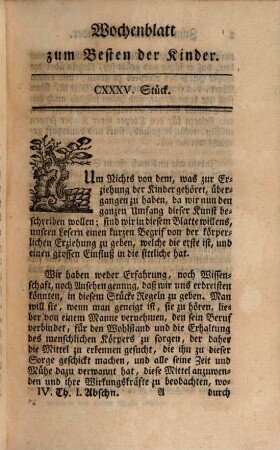 Wochenblatt zum Besten der Kinder, 4,1. 1768