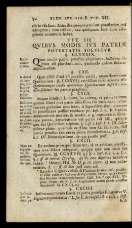 Tit. XII. Quibus Modis Ius Patriae Potestatis Soluitur