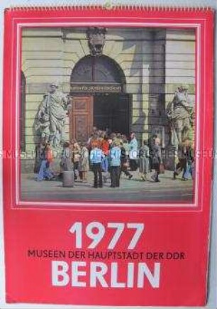 Kalender mit Motiven von Museen der Stadt Berlin (DDR) für das Jahr 1977
