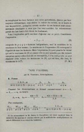 N0TE D'ALGÈBRE.