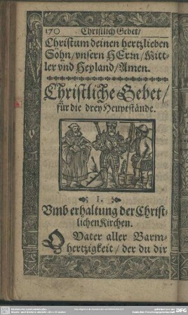 Christliche Gebet, für die drey Hauptstände