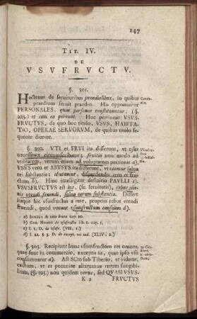 Tit IV. De Usufructu. - Tit. XI. De Militari Testamento.