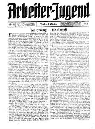 Hie Bildung - hie Kampf