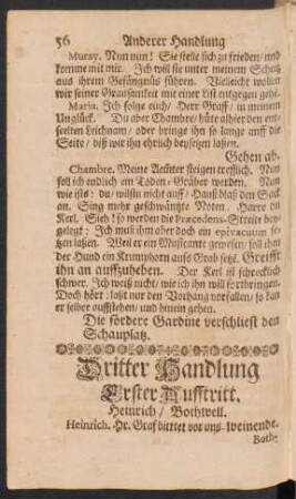 Dritter Handlung Erster - Sechzehender Aufftritt.
