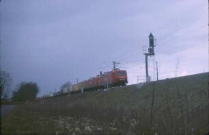 Stendal Südumfahrung Lok 145 044 Vorspann Lok Baureihe 145 Güterzug