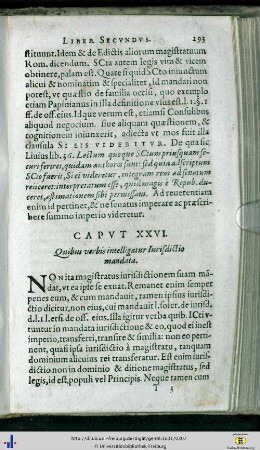 Caput XXVI - XXXI