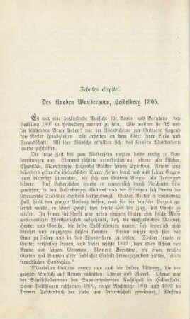 Zehntes Capitel. Des Knaben Wunderhorn, Heidelberg 1805