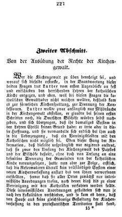 Zweiter Abschnitt. Von der Ausübung der Rechte der Kirchengewalt.