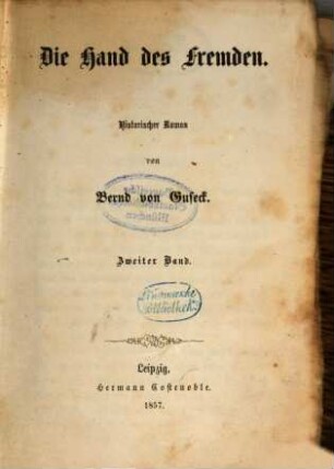 Die Hand des Fremden : Historischer Roman, 2