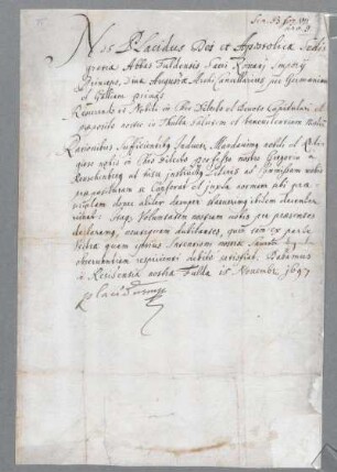 HLB Fulda, Urkunde 184