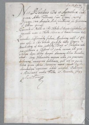 HLB Fulda, Urkunde 184