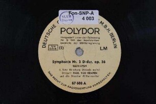 Symphonie Nr. 2, D-dur, op. 36 : 1. Satz: Einleitung: Adagio molto, I. Teil