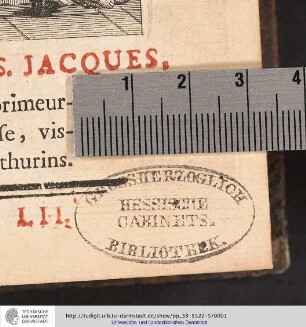 Stempel Grossherzoglich Hessische Cabinets-Bibliothek