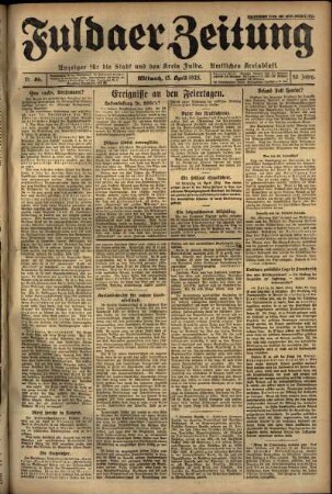 Ausgabe vom Mittwoch, den 15. April 1925.