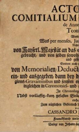 Acta comitialia publica, 1743, T. 2
