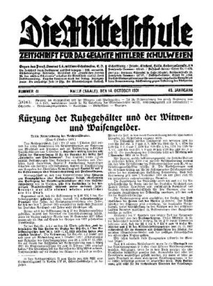 Kürzung der Ruhegehälter und der Witwen- und Waisengelder