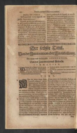 Die neun und sechszigiste Observation.