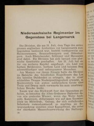 28 5. Niedersaechsische Regimenter im Gegenstoss bei Langemarck.
