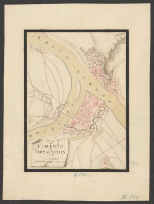 Plan von Coblentz und Hermannstein