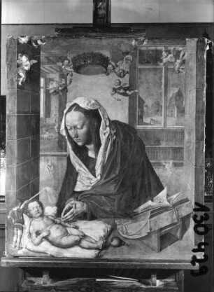 Dürer, Albrecht . Der Dresdner Altar. Mittelbild. Leinwand, Tempera; 105,5 x 95 cm. Dresden: Staatliche Kunstsammlungen, Gemäldegalerie Alte Meister Kat. 1908 Nr. 1869