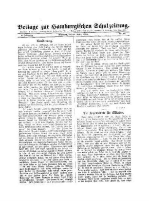 Die Jugendspiele für Mädchen : Beilage zur Hamburgischen Schulzeitung