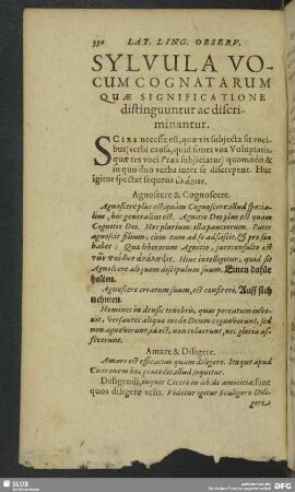 Sylvula Vocum Cognatarum Quae Significatione distinguuntur ac discriminantur