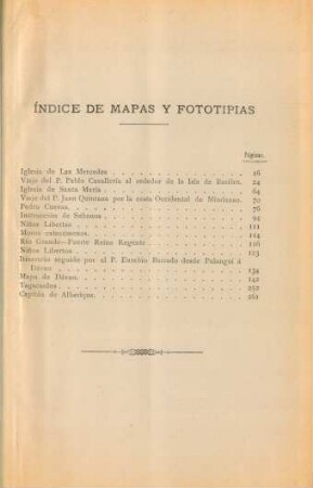 Índice de mapas y fototipias