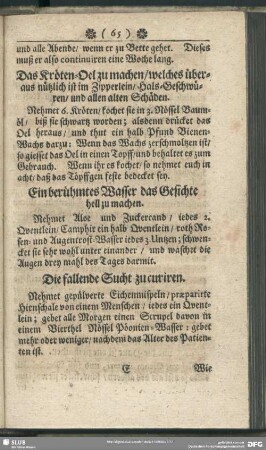 Die fallende Sucht zu curiren