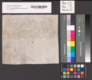 Graf Vincenz von Moers und Saarwerden präsentiert den Vincenz Heyster zur Vikarie beatae Mariae in der Pfarrkirche zu Moers. Datum vicesima secunda, mense Octobris.