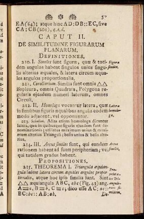 Caput II. De Similitudine Figurarum Planarum. Definitiones.