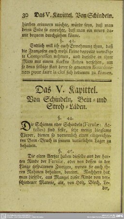 Das V. Kapittel. Von Schindeln, Bein- und Stroh-Läden