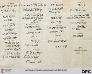 Taf. 2 enthaltend die Inschriften aus der Umgegend des Berges Sinai