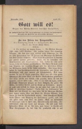 Heft 11. November 1908