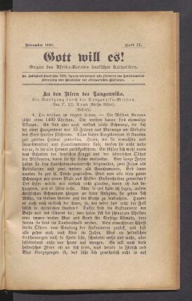 Heft 11. November 1908