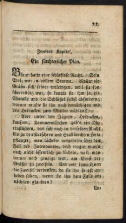 Zweites Kapitel. Ein fürchterlicher Plan.