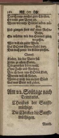 Am 22. Sonntage nach Trinitatis. - Am 26. Sonntage nach Trinitatis.