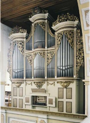 Silbermann-/Hildebrandt-Orgel op. 16 in Rötha, Stadtkirche St. Georg