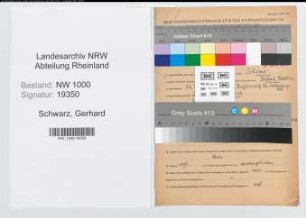 Entnazifizierung Gerhard Schwarz, geb. 22.08.1902 (Organist)