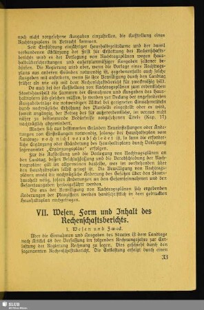 VII. Wesen, Form und Inhalt des Rechenschaftsberichts